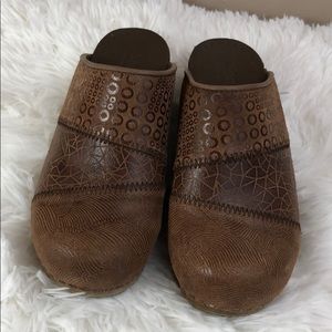 Sanita (Danish) Clogs Multi patterned Brown sz 36